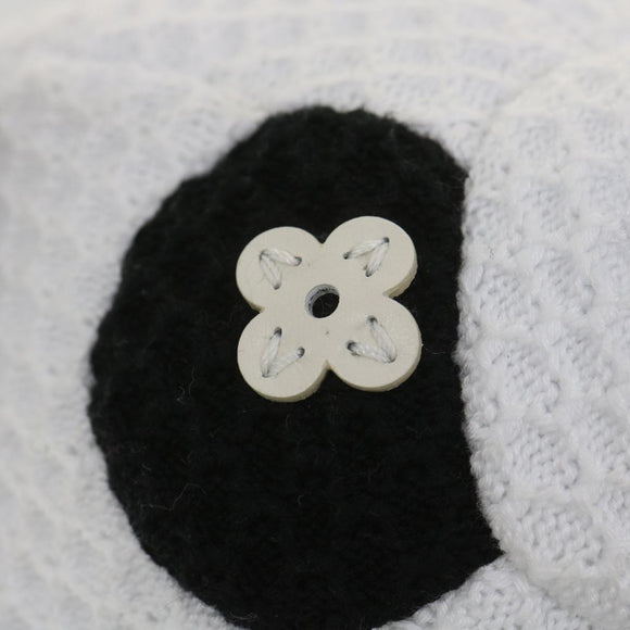 LOUIS VUITTON LV Friend Panda Bear Shoulder Bag cotton Black White M57414 37880S