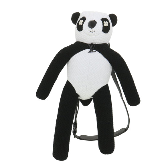 LOUIS VUITTON LV Friend Panda Bear Shoulder Bag cotton Black White M57414 37880SM