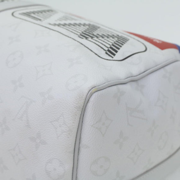 LOUIS VUITTON Monogram Keepall Bandouliere 50 Boston Bag White M44643 LV 37882S