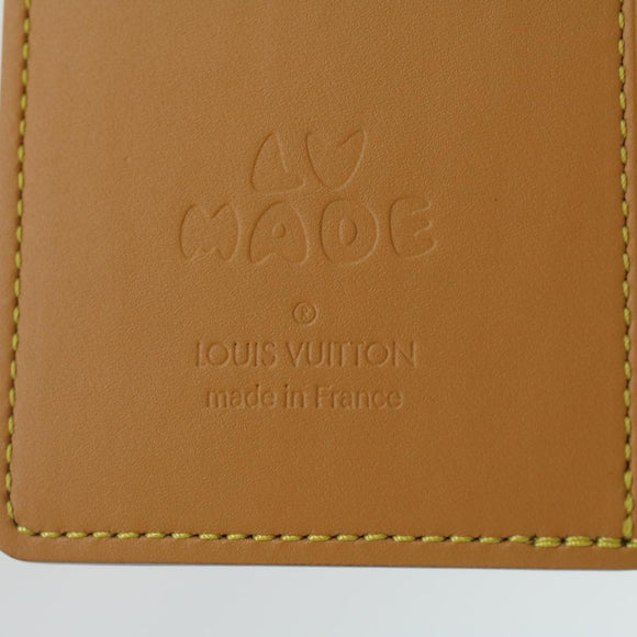 LOUIS VUITTON Stripe NIGO Quverture Carnet Cover Brown Black GI0720 Auth 38082SM