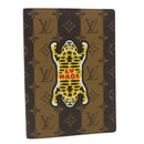 LOUIS VUITTON Stripe NIGO Quverture Carnet Cover Brown Black GI0720 Auth 38082SM-1