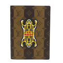 LOUIS VUITTON Stripe NIGO Quverture Carnet Cover Brown Black GI0720 Auth 38082S-13