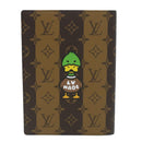 LOUIS VUITTON Stripe NIGO Quverture Carnet Cover Brown Black GI0720 Auth 38082SM-2