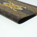 LOUIS VUITTON Stripe NIGO Quverture Carnet Cover Brown Black GI0720 Auth 38082SM-14