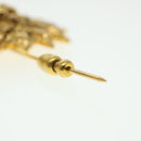 CHANEL Brooch metal Gold CC Auth 38119-10