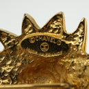 CHANEL Brooch metal Gold CC Auth 38119-11