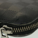 LOUIS VUITTON Damier Infini Atoll Travel Case Black N41380 LV Auth 38142-7