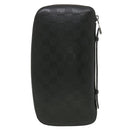 LOUIS VUITTON Damier Infini Atoll Travel Case Black N41380 LV Auth 38142-13