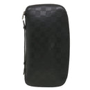 LOUIS VUITTON Damier Infini Atoll Travel Case Black N41380 LV Auth 38142-2