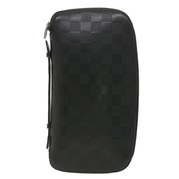 LOUIS VUITTON Damier Infini Atoll Travel Case Black N41380 LV Auth 38142 - 0