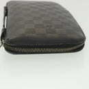 LOUIS VUITTON Damier Infini Atoll Travel Case Black N41380 LV Auth 38142-3