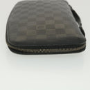 LOUIS VUITTON Damier Infini Atoll Travel Case Black N41380 LV Auth 38142-4