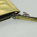 CHANEL Clutch Bag Metallic Leather Gold A82164 CC Auth 38172SAV-9