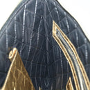 CHANEL Clutch Bag Metallic Leather Gold A82164 CC Auth 38172SAV-19