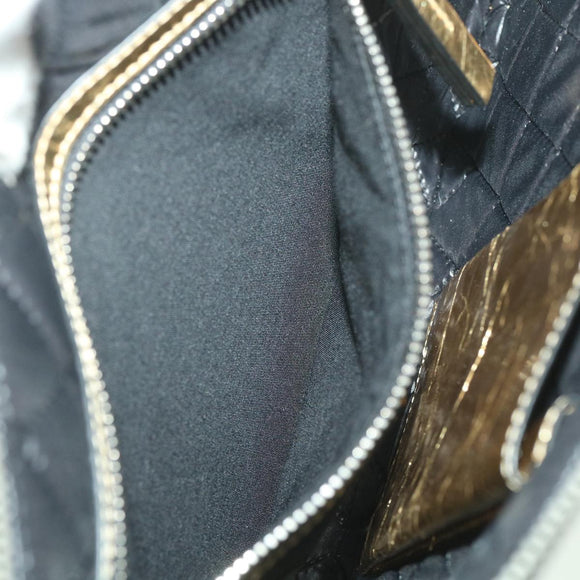 CHANEL Clutch Bag Metallic Leather Gold A82164 CC Auth 38172AV