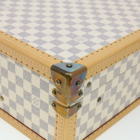 LOUIS VUITTON Damier Azur Cotteville 45 Trunk SPO LV Auth 38808SM
