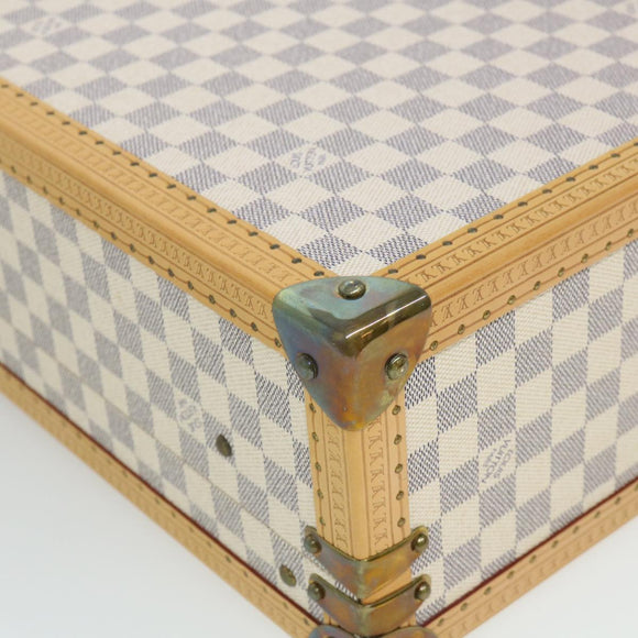 LOUIS VUITTON Damier Azur Cotteville 45 Trunk SPO LV Auth 38808SM
