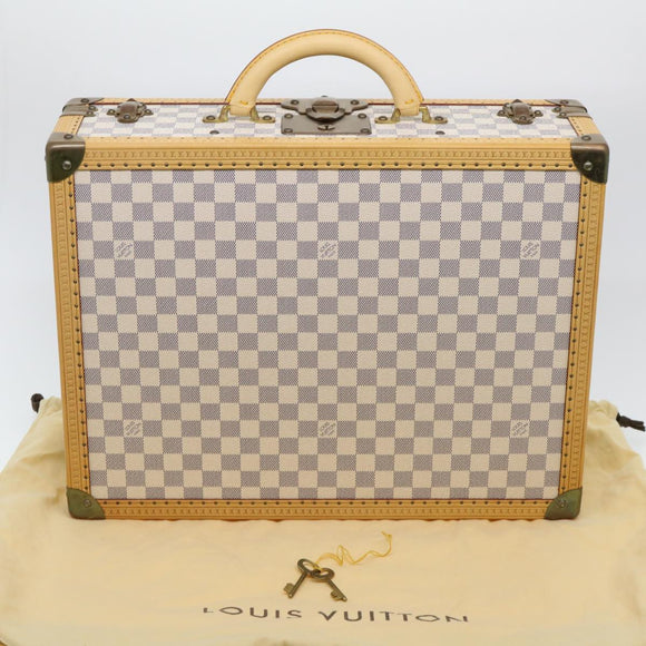 LOUIS VUITTON Damier Azur Cotteville 45 Trunk SPO LV Auth 38808SM
