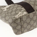 GUCCI GG Supreme Hand Bag PVC Leather Beige 141976 Auth 38817-13