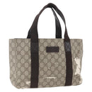 GUCCI GG Supreme Hand Bag PVC Leather Beige 141976 Auth 38817-1