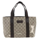 GUCCI GG Supreme Hand Bag PVC Leather Beige 141976 Auth 38817-2