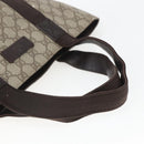 GUCCI GG Supreme Hand Bag PVC Leather Beige 141976 Auth 38817-7