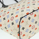 LOUIS VUITTON Monogram Game Neverfull MM Tote Bag White M57462 LV Auth 38983S-17