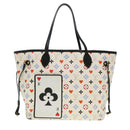 LOUIS VUITTON Monogram Game Neverfull MM Tote Bag White M57462 LV Auth 38983S-13