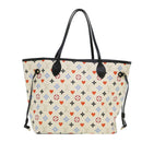 LOUIS VUITTON Monogram Game Neverfull MM Tote Bag White M57462 LV Auth 38983S-2
