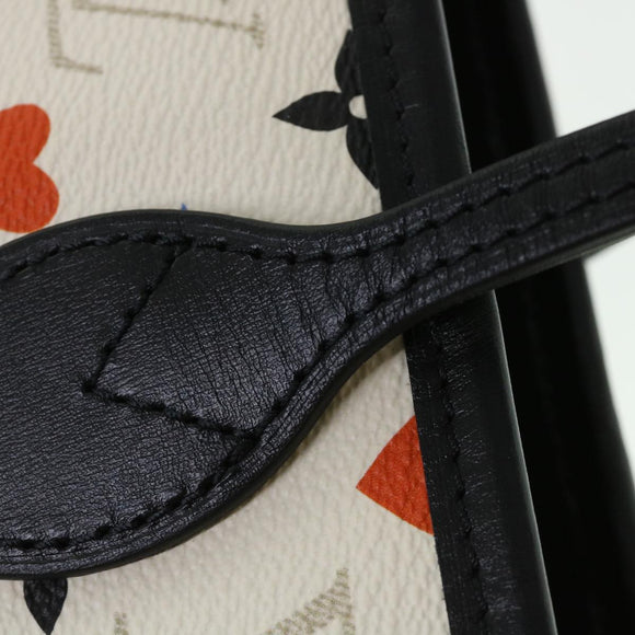 LOUIS VUITTON Monogram Game Neverfull MM Tote Bag White M57462 LV Auth 38983S
