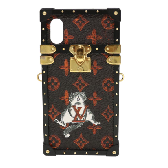 LOUIS VUITTON Transformed Monogram Cat Eye Trunk iPhone Case M63891 Auth 39162
