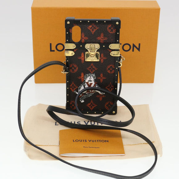 LOUIS VUITTON Transformed Monogram Cat Eye Trunk iPhone Case M63891 Auth 39162