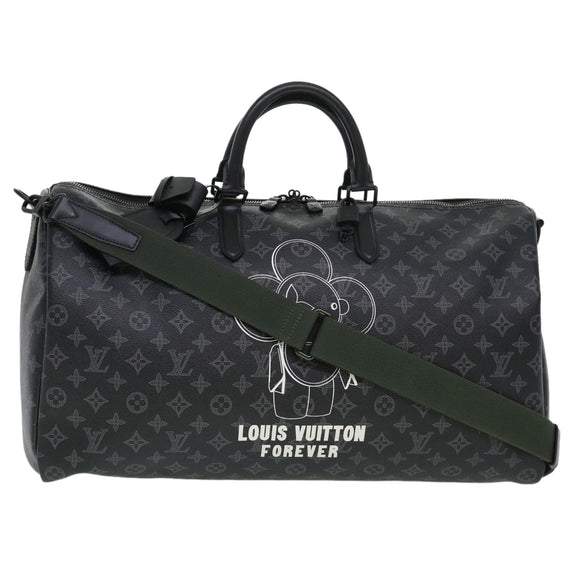 LOUIS VUITTON Monogram Eclipse Vivienne Keepall 50 Boston Bag M43683 Auth 39231S