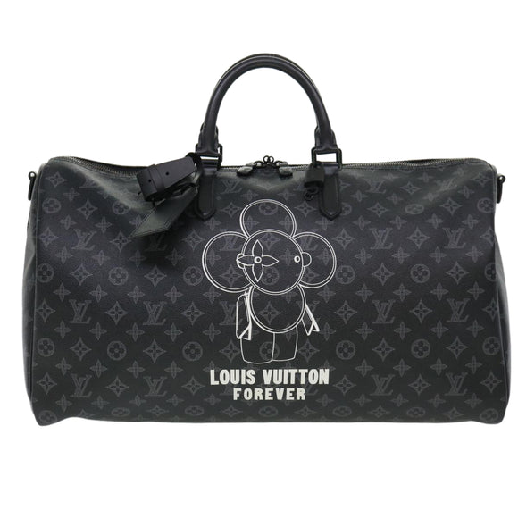 LOUIS VUITTON Monogram Eclipse Vivienne Keepall 50 Boston Bag M43683 Auth 39231S