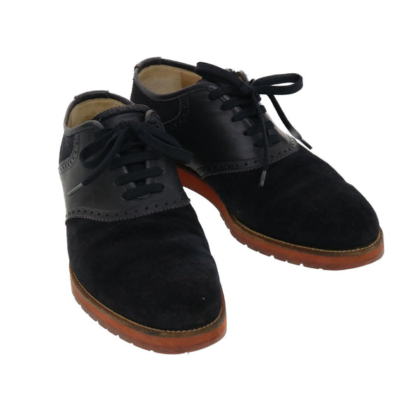 LOUIS VUITTON Shoes Suede Leather 6M Black LV Auth 39347