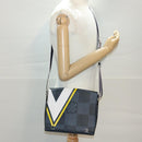 LOUIS VUITTON Damier Cobalt District PM Shoulder Bag N44002 LV Auth 39375-25
