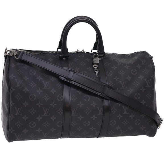LOUIS VUITTON Eclipse Keepall Bandouliere 45 Boston Bag M43278 LV Auth 40033S