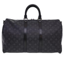 LOUIS VUITTON Eclipse Keepall Bandouliere 45 Boston Bag M43278 LV Auth 40033S-2