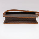 CELINE Macadam Canvas Umhängetasche PVC Leder Braun Auth 40101-5