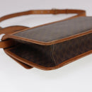 CELINE Macadam Canvas Umhängetasche PVC Leder Braun Auth 40101-16
