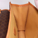 CELINE Macadam Canvas Umhängetasche PVC Leder Braun Auth 40101-20