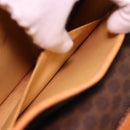 CELINE Macadam Canvas Shoulder Bag PVC Leather Brown Auth 40101-21