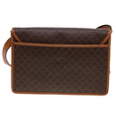 CELINE Macadam Canvas Umhängetasche PVC Leder Braun Auth 40101-2