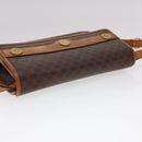 CELINE Macadam Canvas Shoulder Bag PVC Leather Brown Auth 40101-6