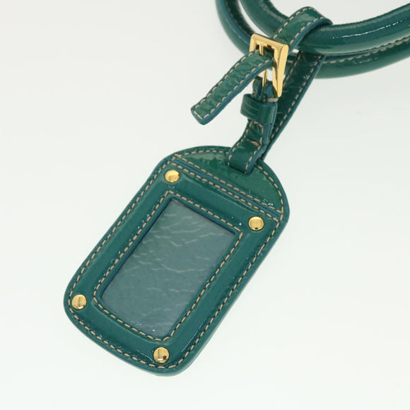 PRADA Gesteppte Handtasche Nylon 2-Wege Türkis Blau Auth 40351