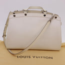 LOUIS VUITTON Epi Blair MM Hand Bag 2way White Yvoire M40330 LV Auth 40363-12