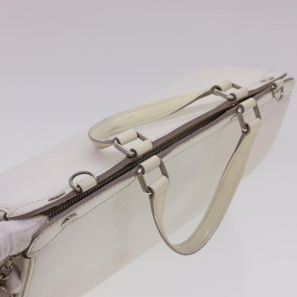 LOUIS VUITTON Epi Blair MM Hand Bag 2way White Yvoire M40330 LV Auth 40363