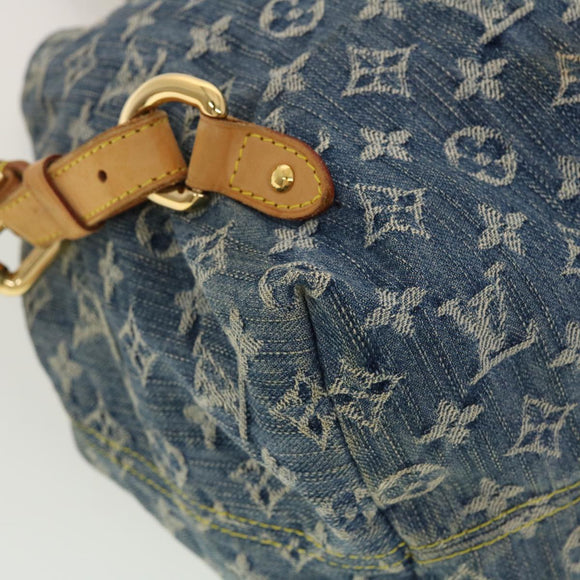 LOUIS VUITTON Monogram Denim Sac A Dos GM Backpack Blue M95056 LV Auth 40432