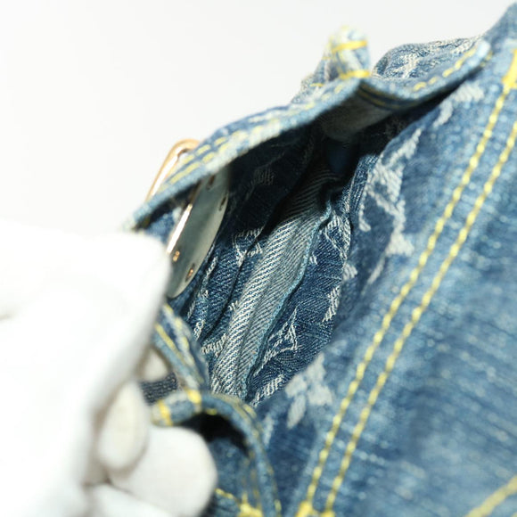 LOUIS VUITTON Monogram Denim Sac A Dos GM Backpack Blue M95056 LV Auth 40432