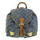 LOUIS VUITTON Monogram Denim Sac A Dos GM Backpack Blue M95056 LV Auth 40432-12